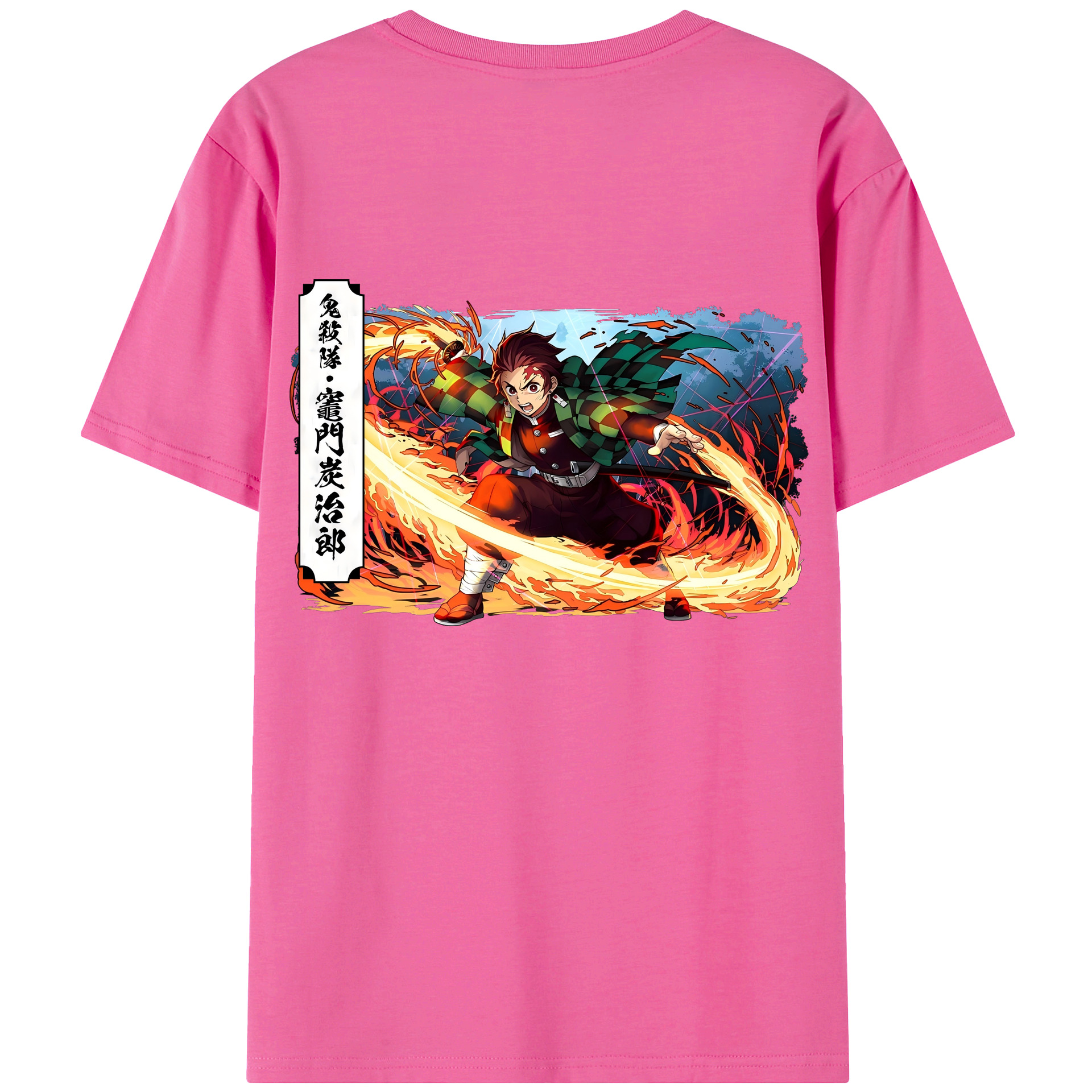 （画像用） 鬼滅の刃 竈門 炭治郎／かまど たんじろう Kamado Tanjirou レディース半袖Tシャツ(バックプリント)